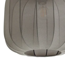Lindby Helin loftlampe, grå, stof, Ø 35 cm