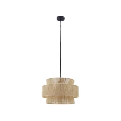 Lindby hængelampe Anuva, natur, papir, Ø 45 cm