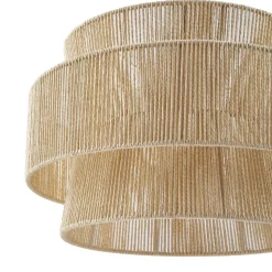 Lindby hængelampe Anuva, natur, papir, Ø 45 cm