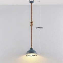 Lindby hængelampe Chaby, Ø 29 cm, 1 lyskilde, metal, reb