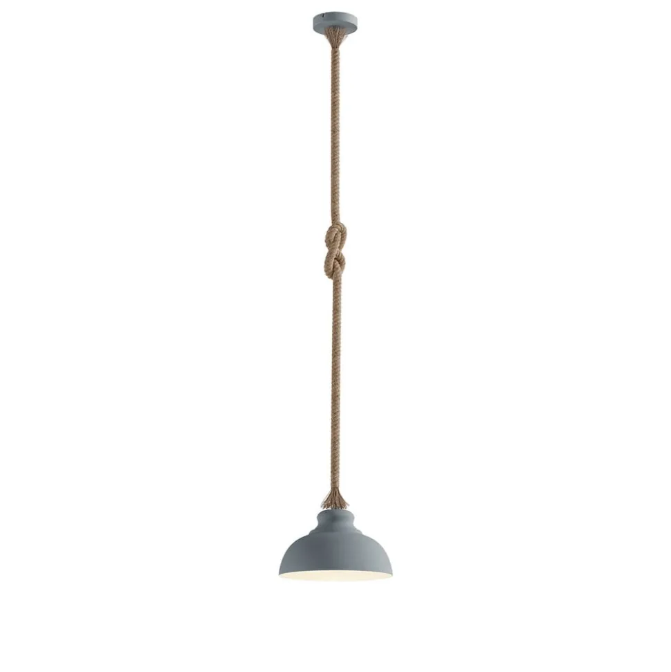 Lindby hængelampe Chaby, Ø 29 cm, 1 lyskilde, metal, reb
