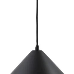 Lindby hængelampe Clarine, sort/hvid, Ø 50 cm, metal