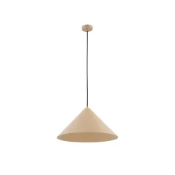 Lindby hængelampe Clarine, beige, Ø 50 cm, metal