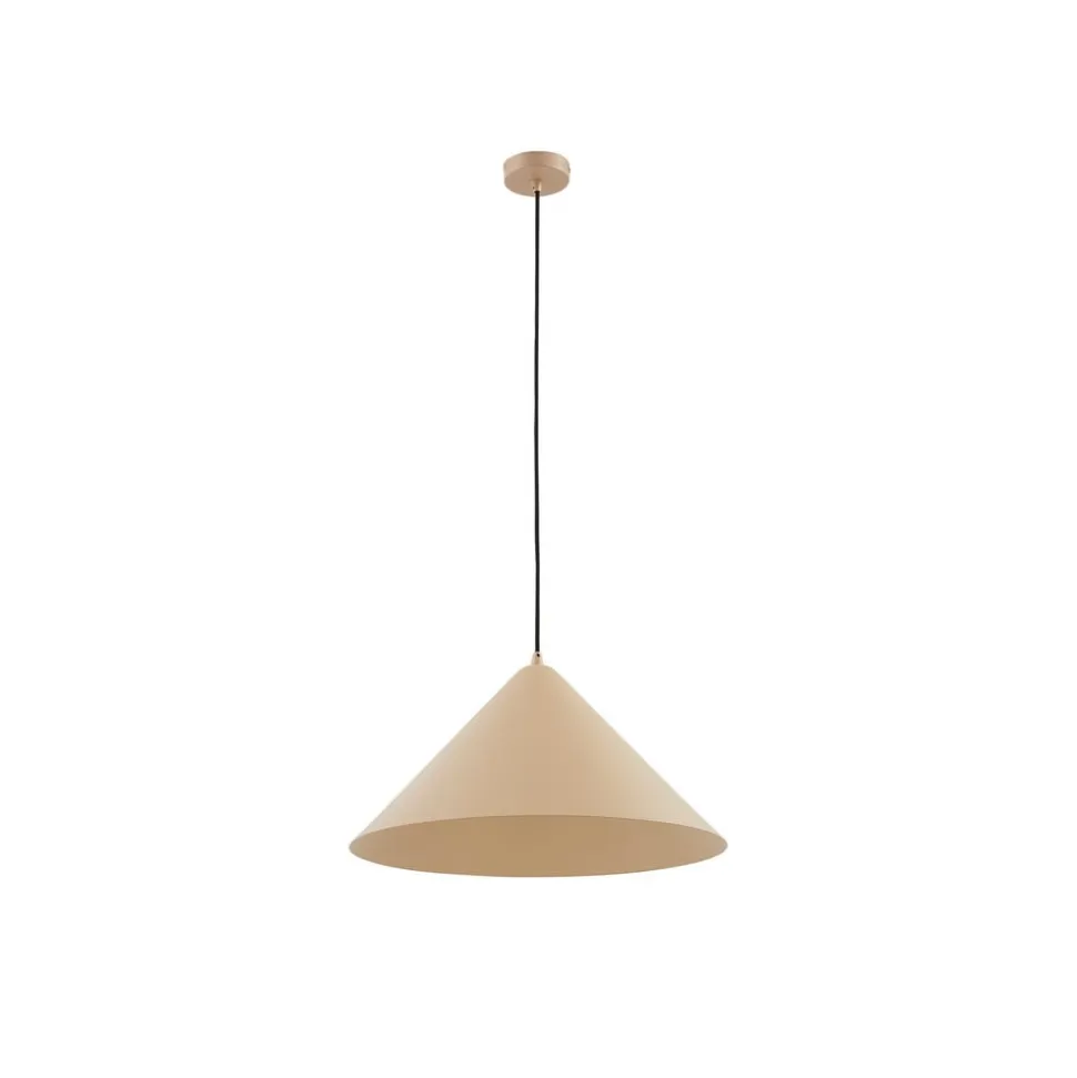 Lindby hængelampe Clarine, beige, Ø 50 cm, metal
