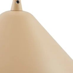 Lindby hængelampe Clarine, beige, Ø 50 cm, metal