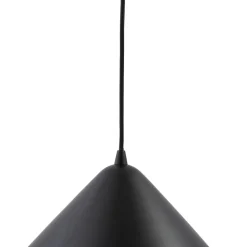 Lindby hængelampe Clarine, sort/hvid, Ø 32 cm, metal
