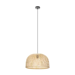 Lindby hængelampe Dabila, bambus, Ø 45 cm, E27