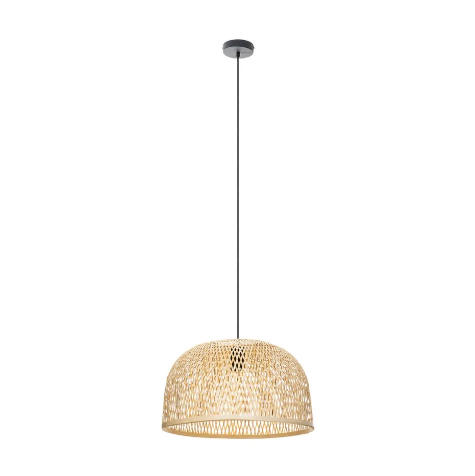 Lindby hængelampe Dabila, bambus, Ø 45 cm, E27