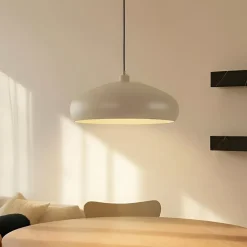 Lindby hængelampe Elover, beige, Ø 45 cm, jern