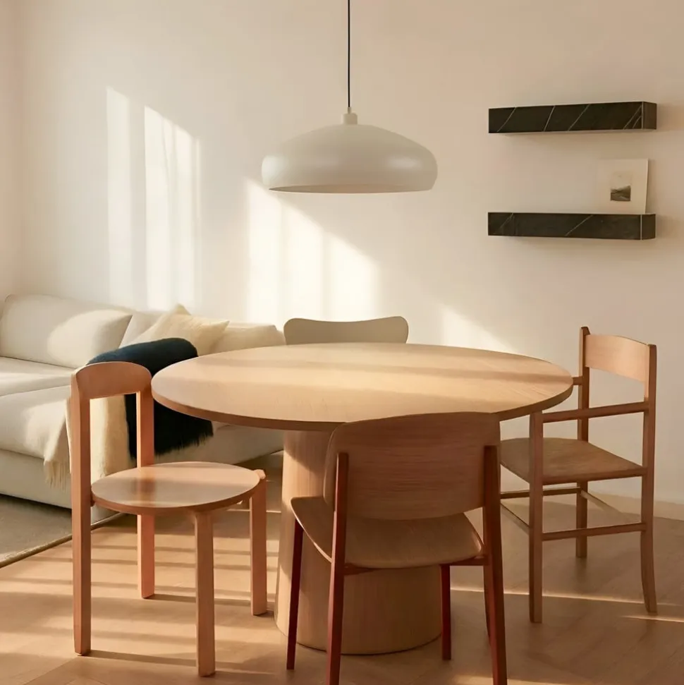 Lindby hængelampe Elover, beige, Ø 45 cm, jern