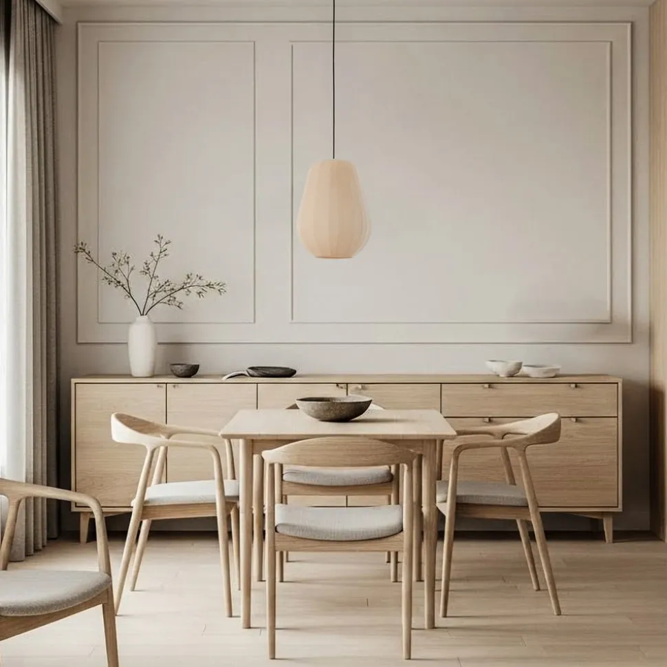 Lindby hængelampe Helin, beige, Ø 30 cm, stof
