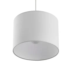Lindby hængelampe Imarin, 3 lyskilder, hvid, tekstil, 100 cm