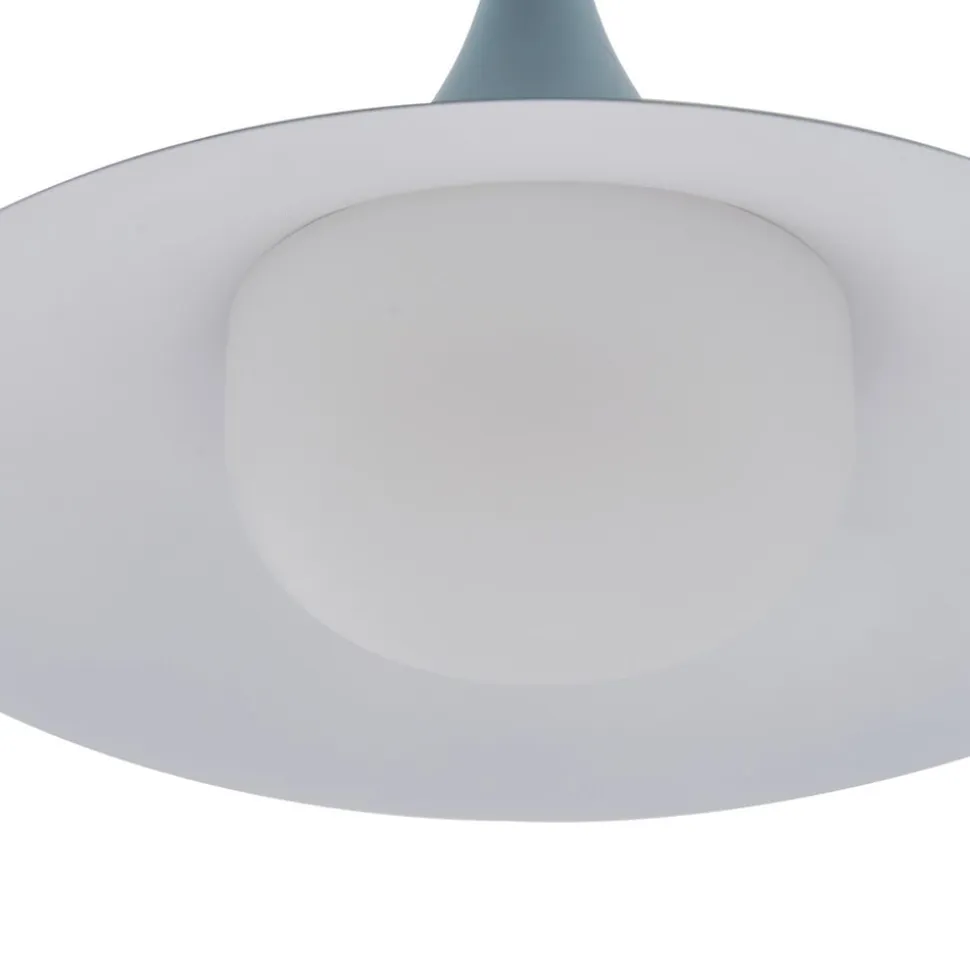 Lindby hængelampe Jarl, blå, metal, Ø 35 cm, G9