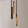 Lindby hængelampe Joffrey, Ø 24 cm, messing, 3 lyskilder, GU10