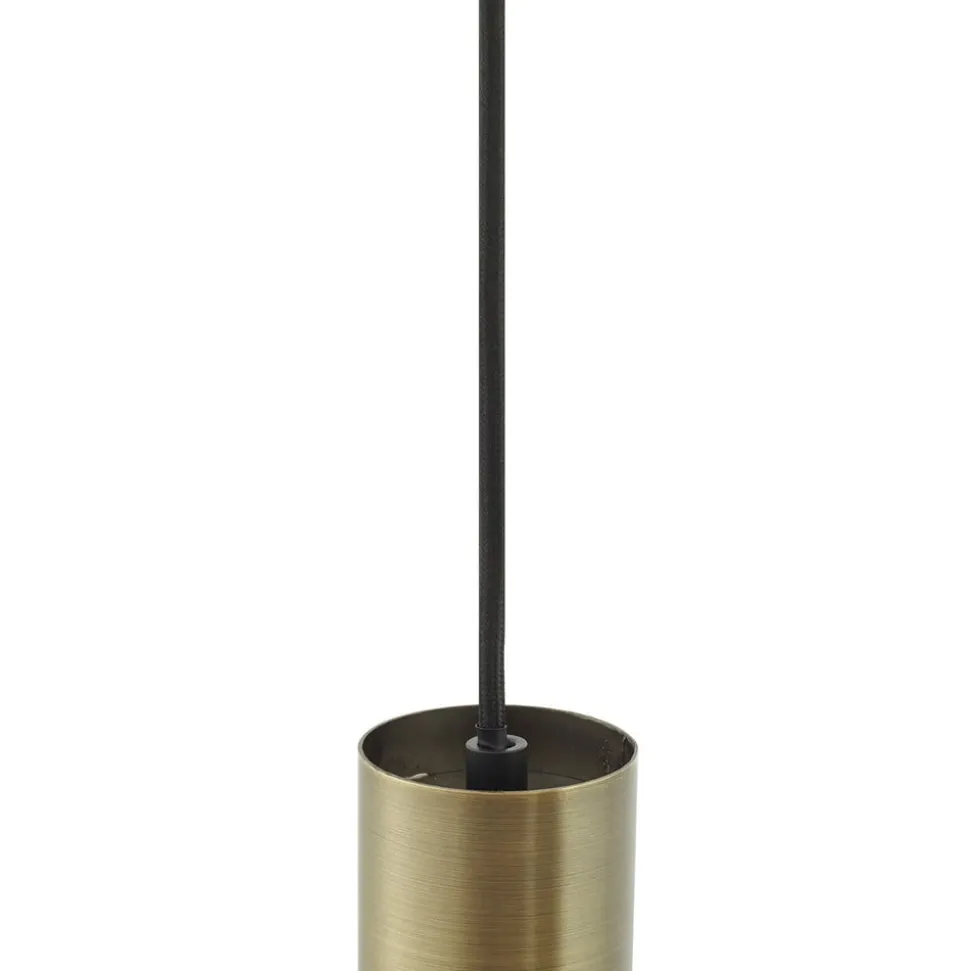 Lindby hængelampe Joffrey, Ø 24 cm, messing, 3 lyskilder, GU10
