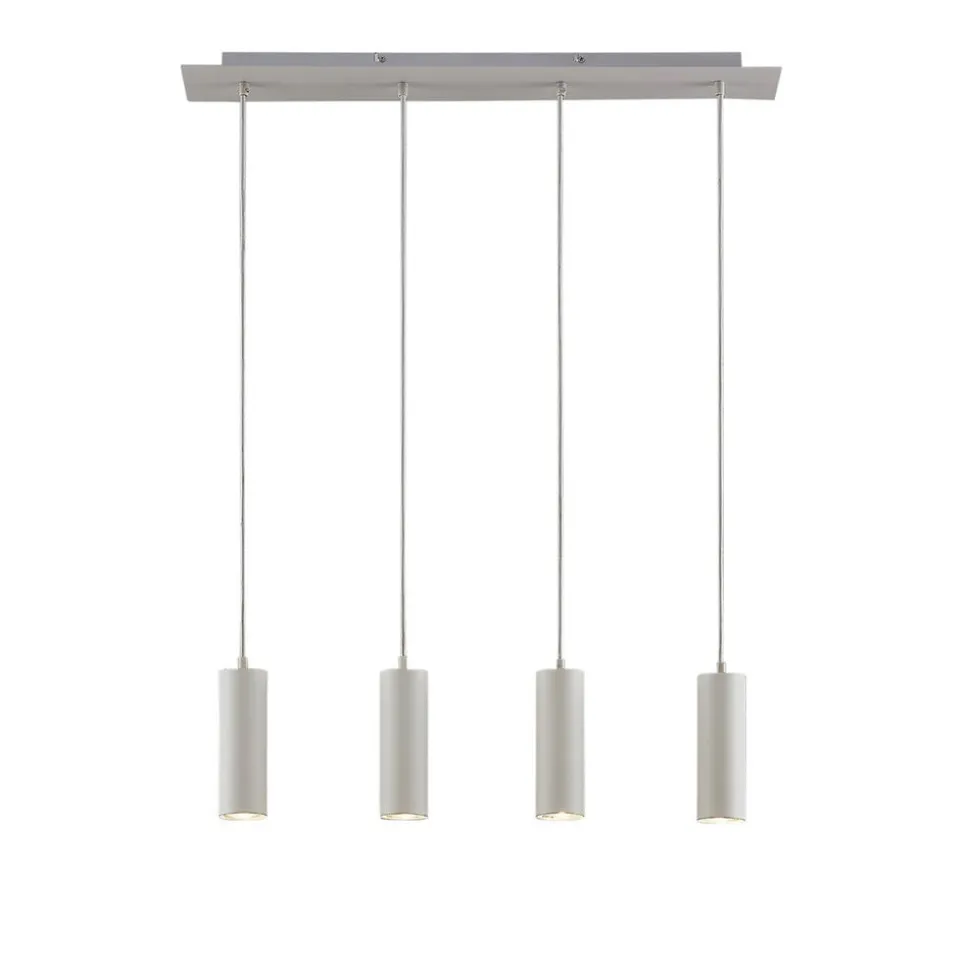 Lindby hængelampe Joffrey, 76 cm, hvid, 4 lyskilder, GU10