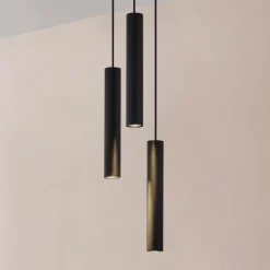 Lindby hængelampe Joffrey, Ø 24 cm, sort, 3 lyskilder, GU10