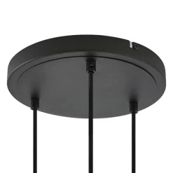 Lindby hængelampe Joffrey, Ø 24 cm, sort, 3 lyskilder, GU10