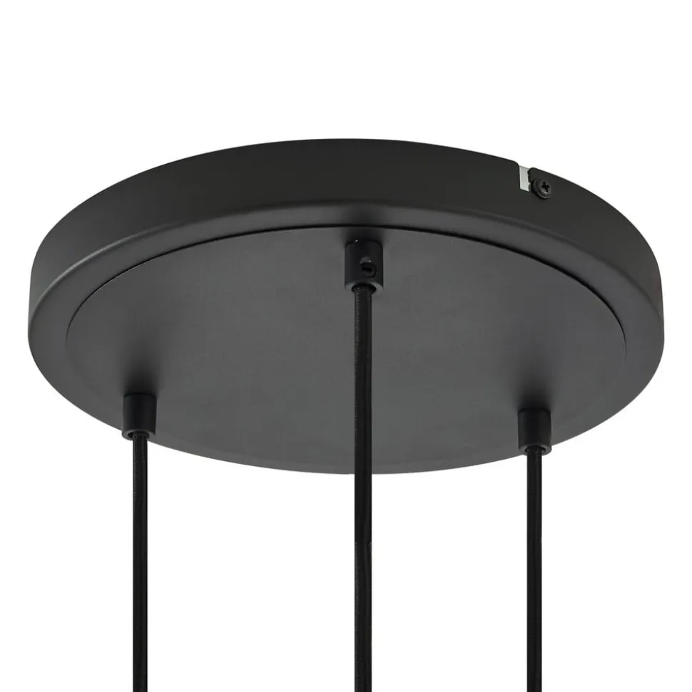 Lindby hængelampe Joffrey, Ø 24 cm, sort, 3 lyskilder, GU10