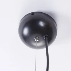 Lindby hængelampe Kinan, Ø 54 cm, sort, guld, metal