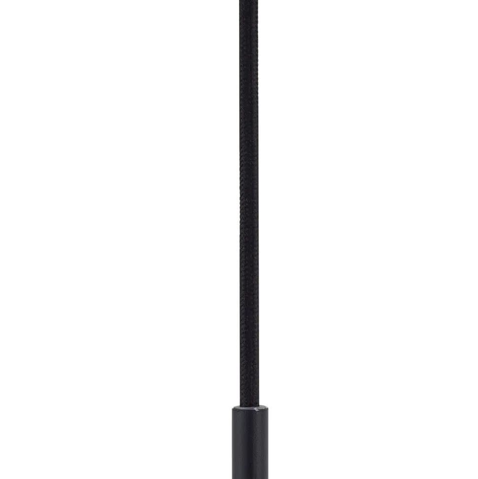 Lindby hængelampe Lelia, røggrå, glas, Ø 35 cm