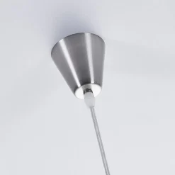 Lindby hængelampe Marike, Ø 40 cm, hvid, glas, kugle, E27