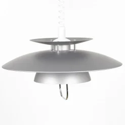 Lindby hængelampe Nadija, grå, 43 cm, højdejusterbar, E27