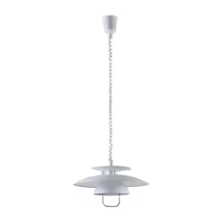 Lindby hængelampe Nadija, hvid, 43 cm, højdejusterbar, E27