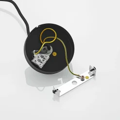Lindby hængelampe Narisara, Ø 40 cm, E27, sort-guld