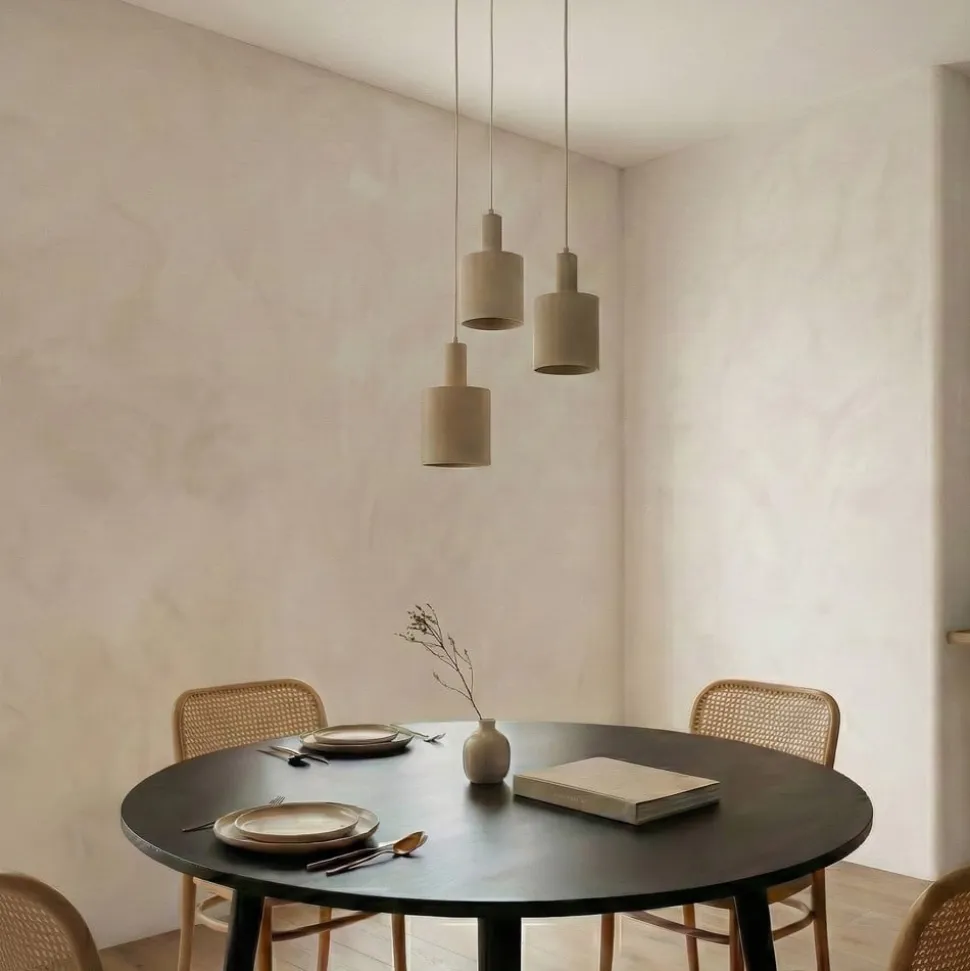 Lindby hængelampe Ovelia, beige, 3 lyskilder, metal, E27