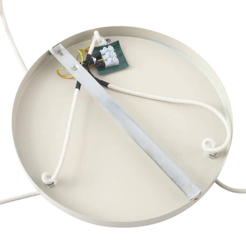 Lindby hængelampe Ovelia, beige, 3 lyskilder, metal, E27
