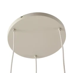 Lindby hængelampe Ovelia, beige, 3 lyskilder, metal, E27