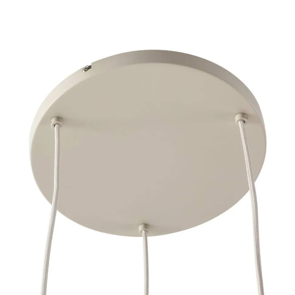 Lindby hængelampe Ovelia, beige, 3 lyskilder, metal, E27