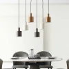 Lindby hængelampe Ovelia, brun/kaffe/beige, 6 lyskilder, E27