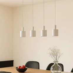 Lindby hængelampe Ovelia, beige, 4 lyskilder, metal, E27
