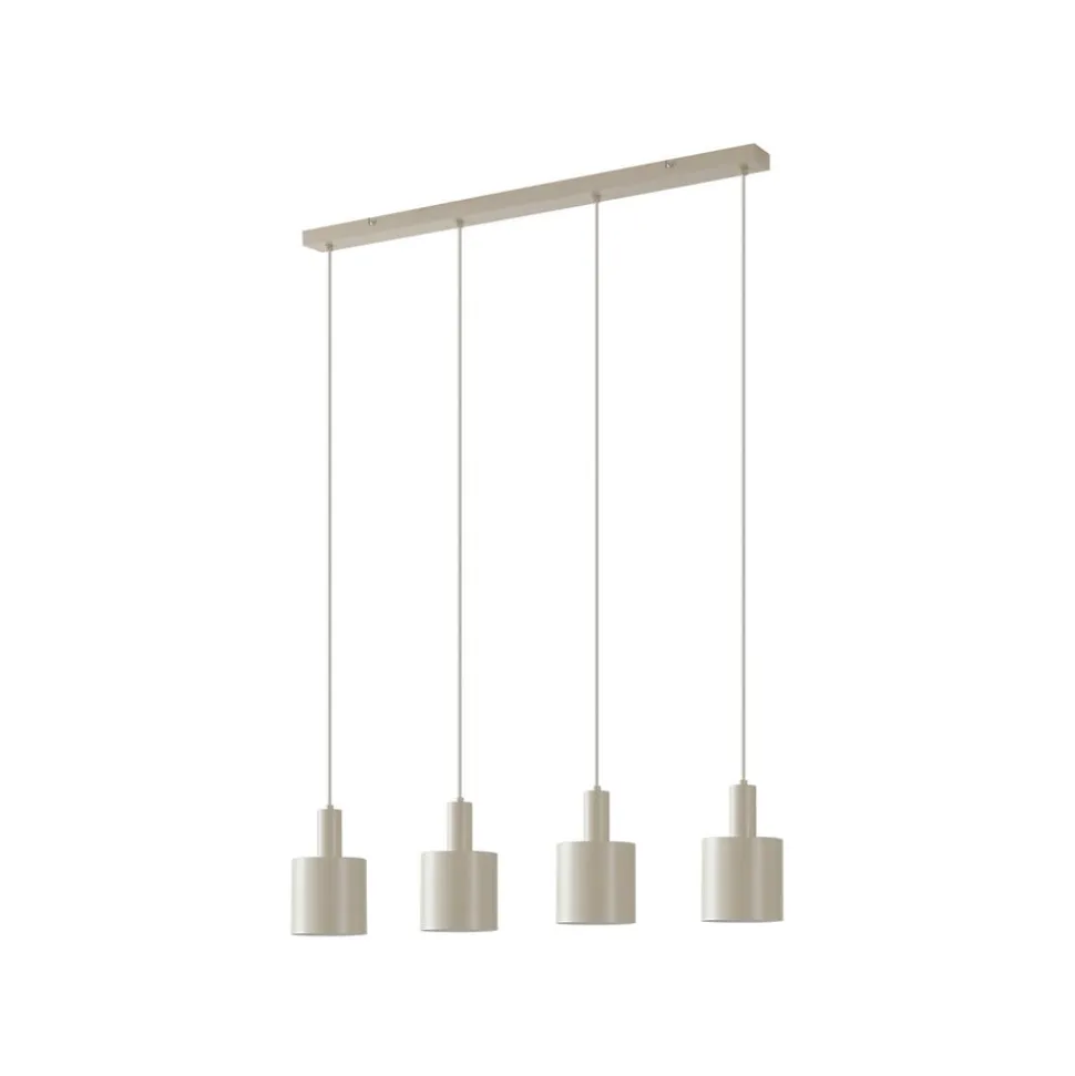 Lindby hængelampe Ovelia, beige, 4 lyskilder, metal, E27