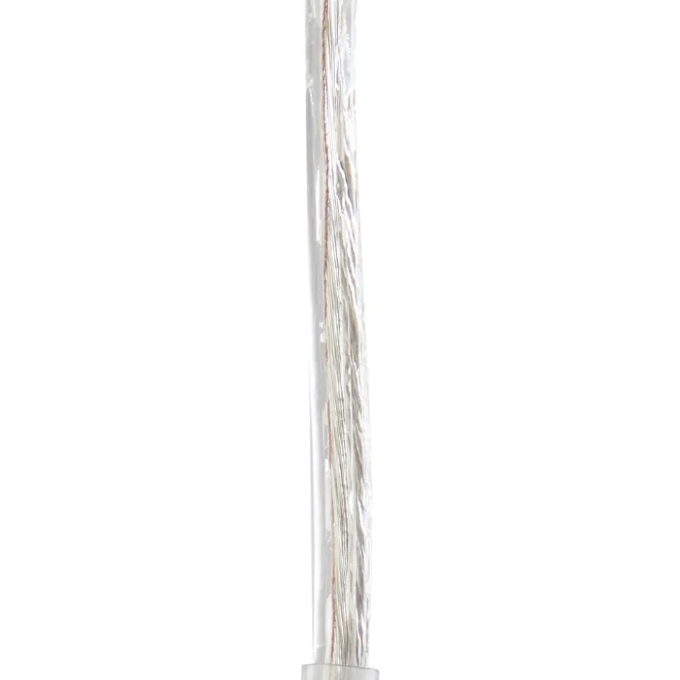 Lindby hængelampe Piatra, Ø25cm, 3 lyskilder, cognac/messing, glas