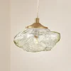 Lindby hængelampe Piatra, rav/messing, glas, Ø 16 cm, G9