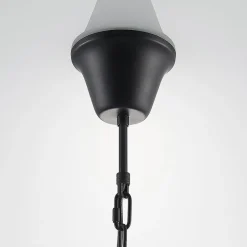 Lindby hængelampe Rozalie, sort, metal, lygte, 21cm