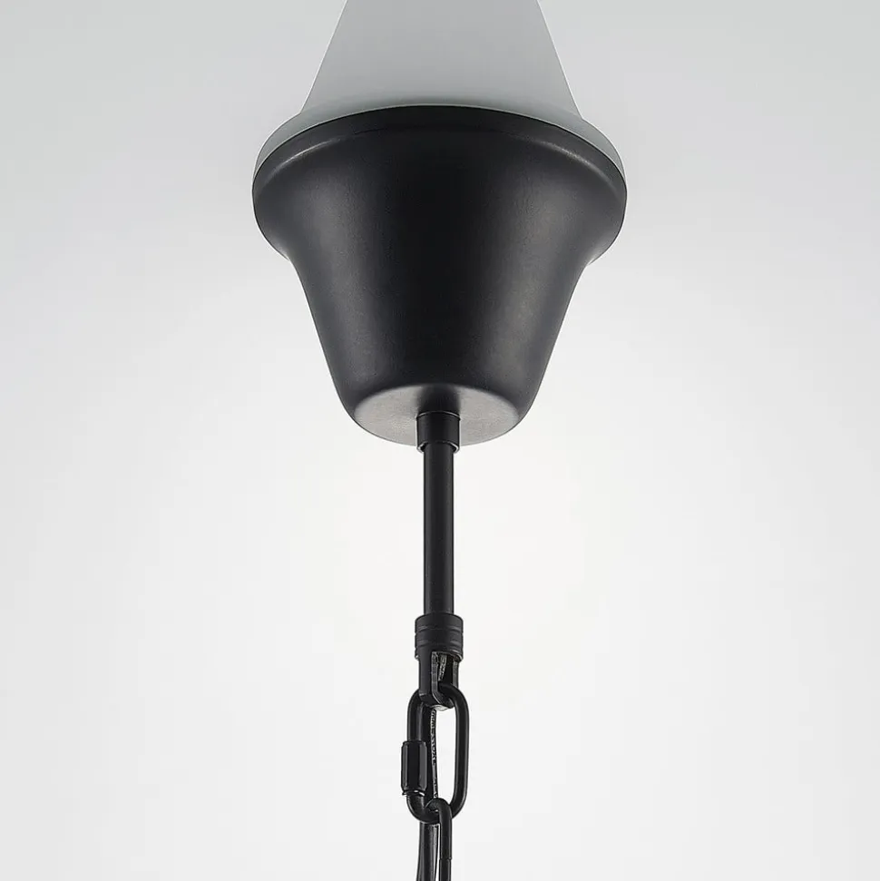Lindby hængelampe Rozalie, sort, metal, lygte, 21cm