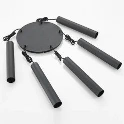 Lindby hængelampe Sanad, Ø 40 cm, 5 lyskilder, sort, GU10
