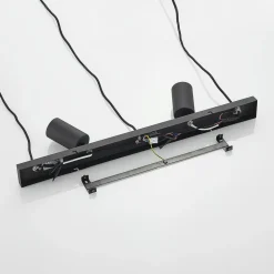 Lindby hængelampe Sanad, 70 cm, 5 lyskilder, sort, GU10