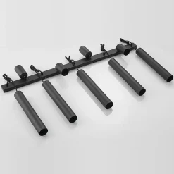 Lindby hængelampe Sanad, 116 cm, 9 lyskilder, sort, GU10
