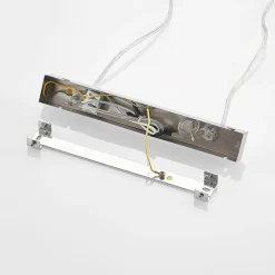 Lindby hængelampe Sofia, 68 cm, 3 lyskilder, E14, krom/klar