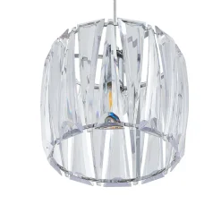 Lindby hængelampe Sofia, 107 cm, 3 lyskilder, E14, krom/klar