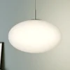 Lindby hængelampe Sonika, Ø 40 cm, nikkelfarvet, glas, E27