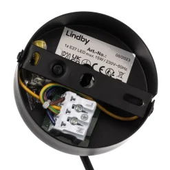 Lindby hængelampe Soula, Ø 40 cm, beige, plast, E27