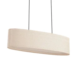 Lindby hængelampe Soula, 78 cm, beige, plast, E27
