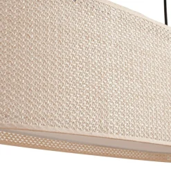 Lindby hængelampe Soula, 78 cm, beige, plast, E27