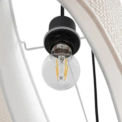 Lindby hængelampe Soula, 78 cm, beige, plast, E27